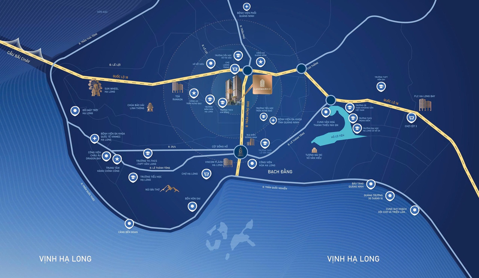 vị trí dự án landmark 35 hạ long